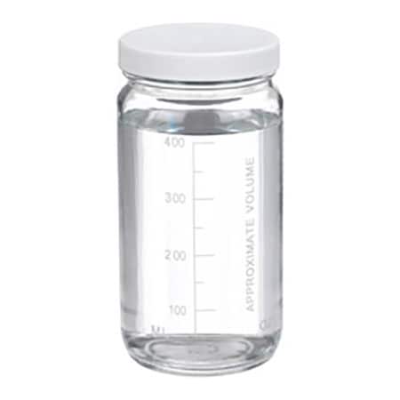 Cp Lab Safety. Wheaton 16 oz Graduated Glass Volumetric Bottles, PTFE Lined PP Caps, Case of 24 W216975